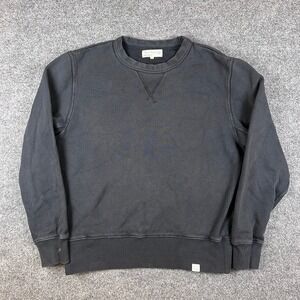 Merz B Schwanen Sweatshirt Mens M Faded Black Pullover Loopwheel 3M46